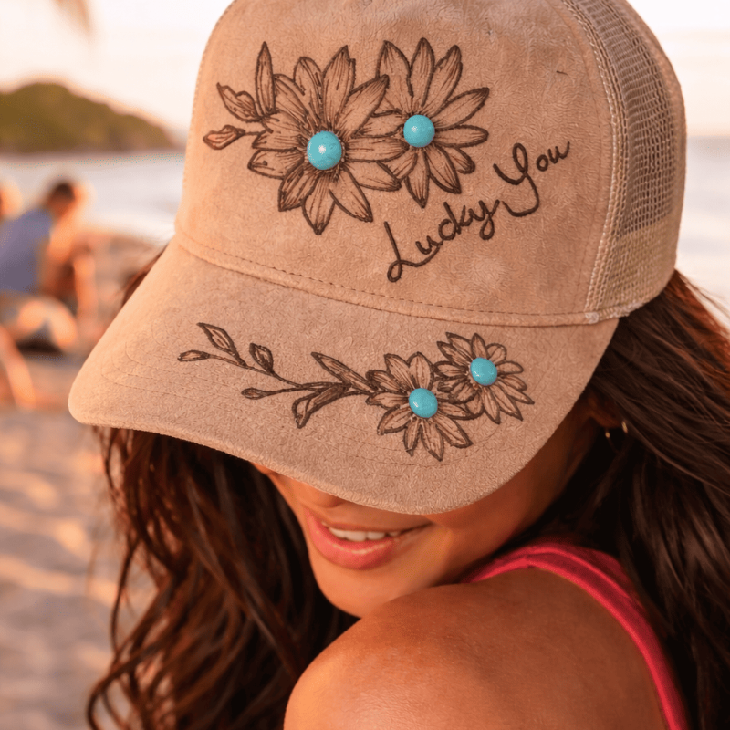 The Lucky You Hand-Burnt Trucker Hat